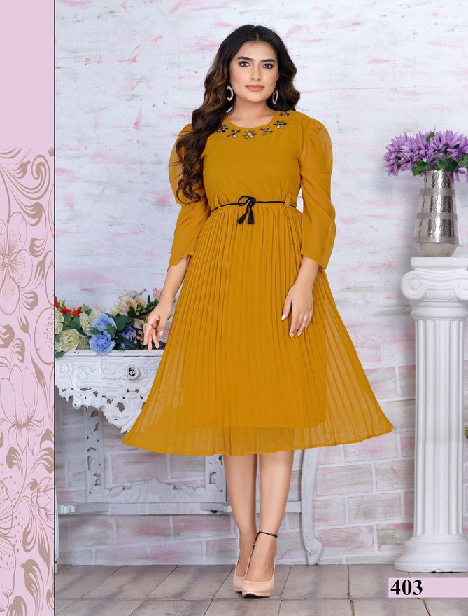 Beauty Tiger Heavy Georgette Wholesale Kurti Collection